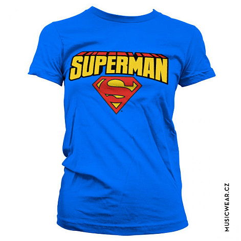 Superman koszulka, Blockletter Logo Girly, damskie