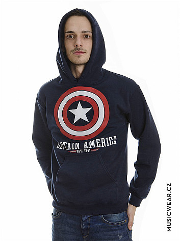 Captain America bluza, Logo Navy, męska