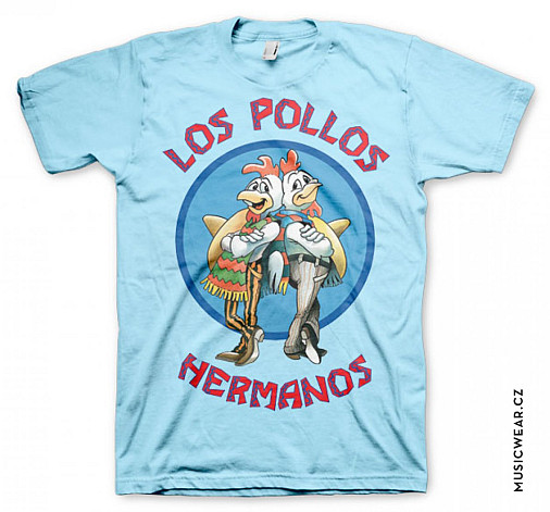 Breaking Bad koszulka, Los Pollos Hermanos Skyblue, męskie