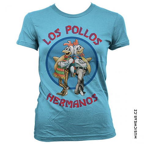 Breaking Bad koszulka, Los Pollos Hermanos Skyblue Girly, damskie