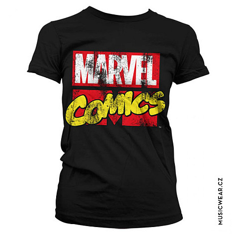 Marvel Comics koszulka, Retro Logo Girly, damskie