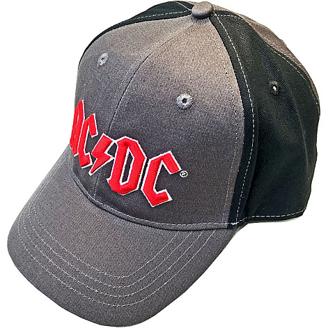 AC/DC czapka z daszkiem, Red Logo 2 tone Grey & Black