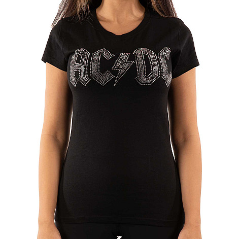 AC/DC koszulka, Logo With Rhinestone Girly, damskie