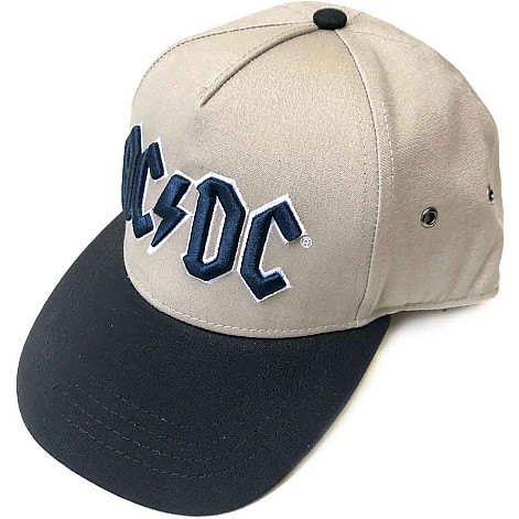 AC/DC czapka z daszkiem snapback, Navy Logo Black & Sand, unisex