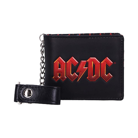 AC/DC portfel 11 x 9 x 2 cm s řetízkem/ 220 g, Red Logo