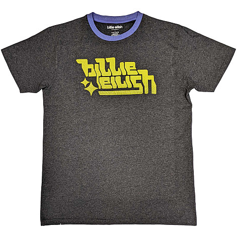 Billie Eilish koszulka, Neon Green Logo Charcoal Grey, męskie