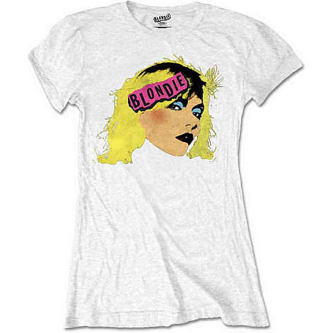 Blondie koszulka, Punk Logo White, damskie