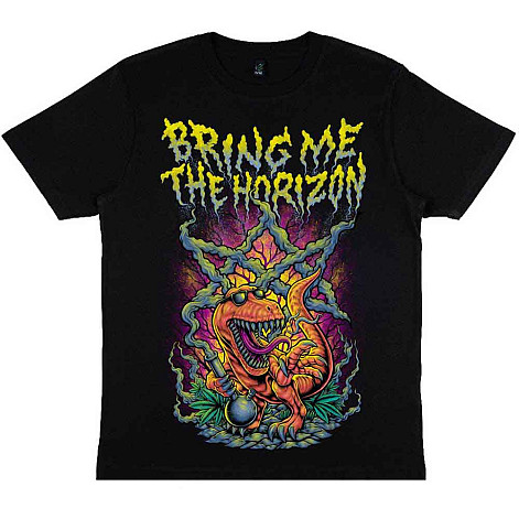 Bring Me The Horizon koszulka, Smoking Dinosaur Black, męskie