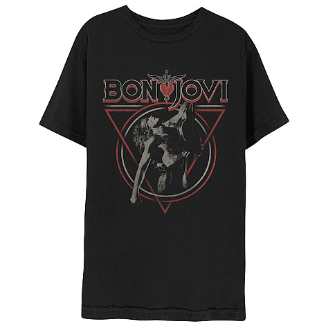 Bon Jovi koszulka, Triangle Overlap Black, męskie