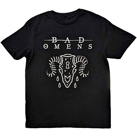 Bad Omens koszulka, Ram Skull Black, męskie