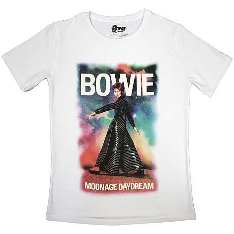 David Bowie koszulka, Moonage 11 Fade White, damskie