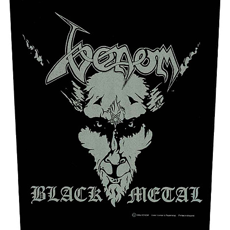 Venom naszywka na plecy CO+PES 30x27x36 cm, Black Metal