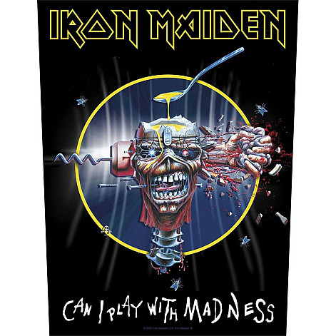 Iron Maiden naszywka na plecy 30x27x36 cm, Can I Play With Madness, unisex