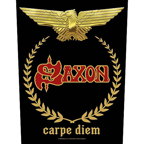 Saxon naszywka na plecy 30x27x36 cm, Carpe Diem