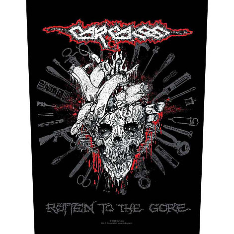 Carcass naszywka na plecy 30x27x36 cm, Rotten To The Gore