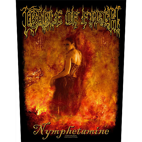 Cradle Of Filth naszywka na plecy CO+PES 30x27x36 cm, Nymphetamine