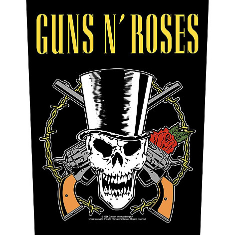 Guns N Roses naszywka na plecy CO+PES 30x27x36 cm, Skull & Guns