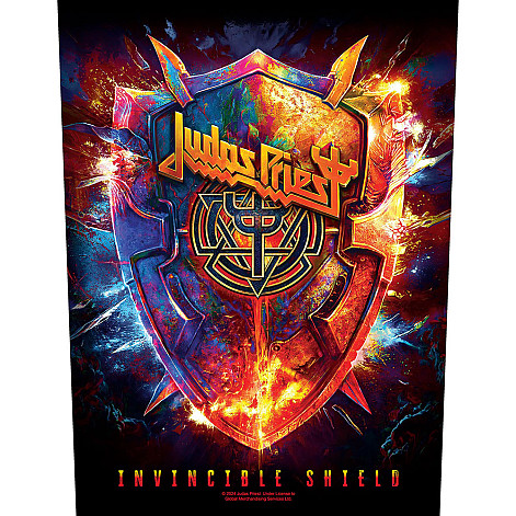 Judas Priest naszywka na plecy CO+PES 30x27x36 cm, Invincible Shield