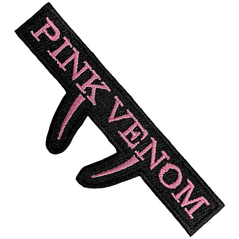 BlackPink tkaná naszywka/nažehlovačka PES 93 x 35 mm, Pink Venom