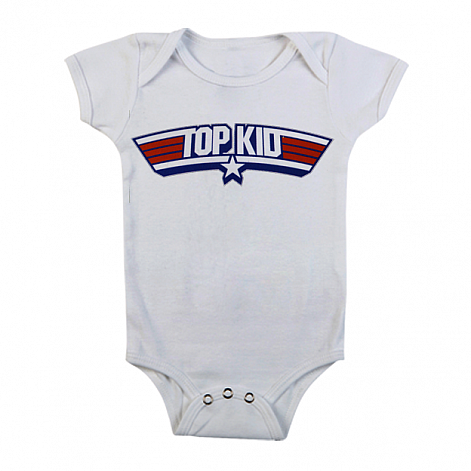 Top Gun niemowlęcy body koszulka, Top Kid Body White, dziecięcy