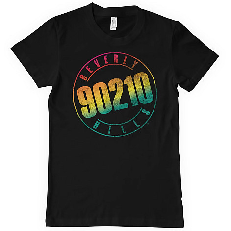 Beverly Hills 90210 koszulka, Distressed Logo Black, męskie