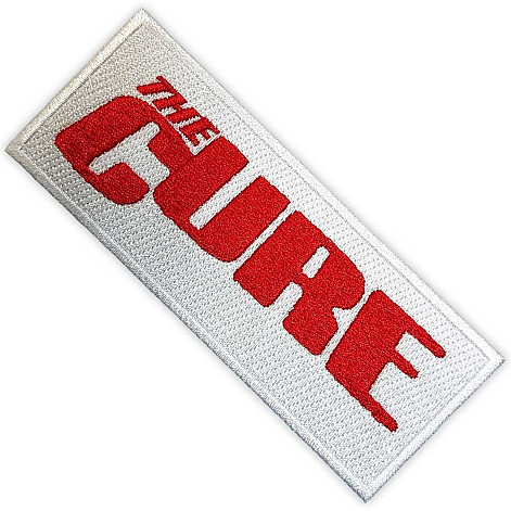 The Cure tkaná naszywka/nažehlovačka PES 110 x 42 mm, Red Logo