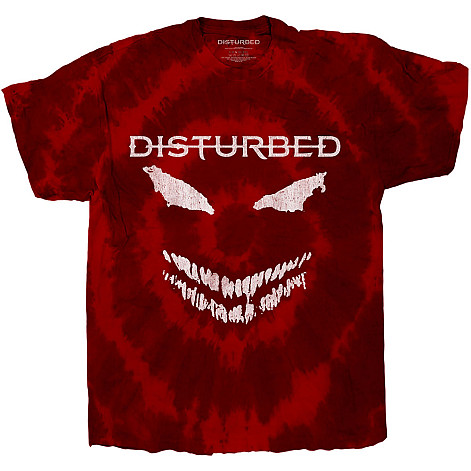 Disturbed koszulka, Scary Face Dip-Dye Red, męskie