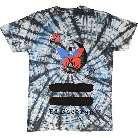 Ed Sheeran koszulka, Yin & Yang Butterfly Wash Collection White, męskie