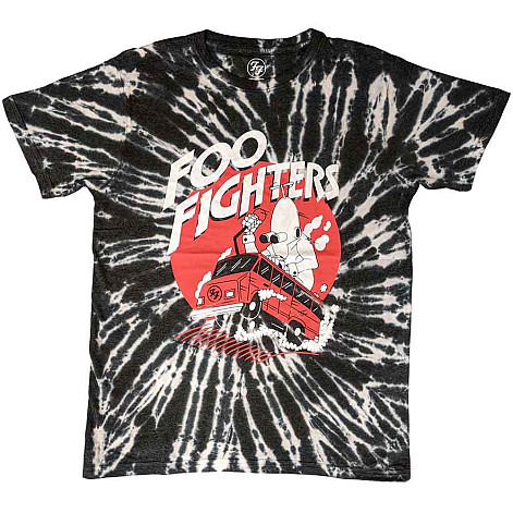 Foo Fighters koszulka, Speeding Bus Dye Wash Eco Black, męskie