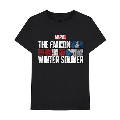 Marvel Comics koszulka, Falcon & Winter Soldier Text Logo Black, męskie