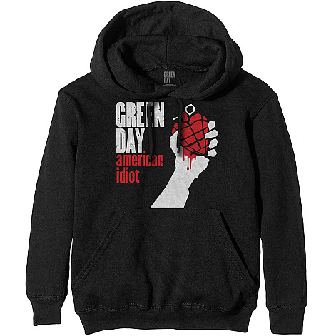 Green Day bluza, American Idiot Hoodie Black, męska