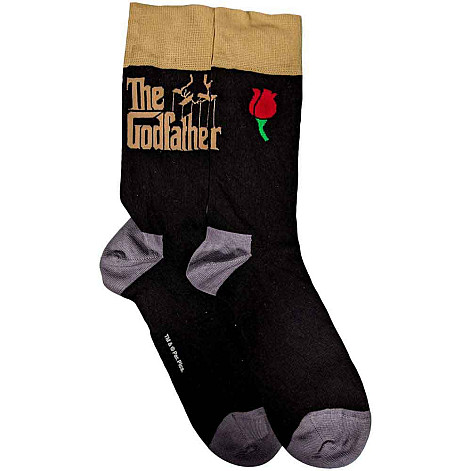 The Godfather ponožky, Logo Gold Black, unisex - velikost 7 až 11 (40 až 45)