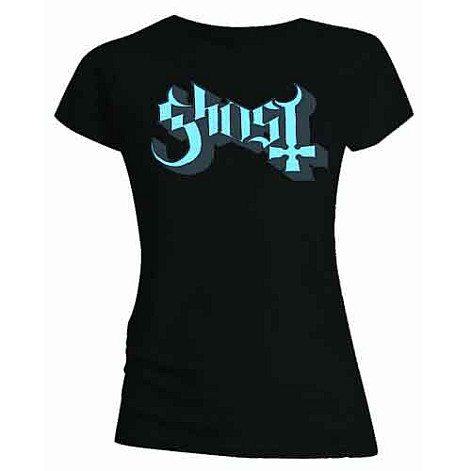 Ghost koszulka, Blue/Grey Keyline Logo Black, damskie