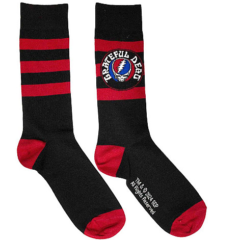 Grateful Dead ponožky, Steal Your Face Logo Black, unisex - velikost 6 až 11 (39 - 45)