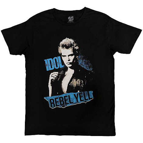 Billy Idol koszulka, Rebel Yell Blue Black, męskie