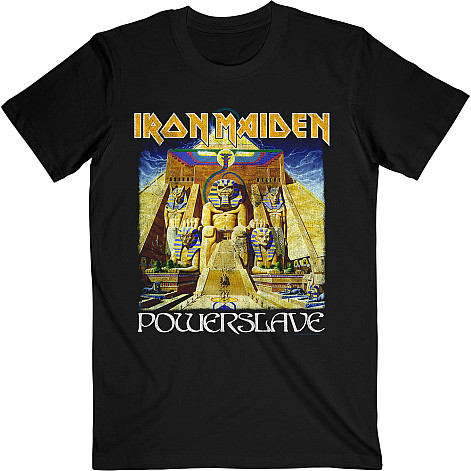 Iron Maiden koszulka, Powerslave World Slavery Tour BP Black, męskie