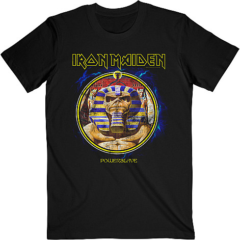 Iron Maiden koszulka, Powerslave Mummy Circle Black, męskie