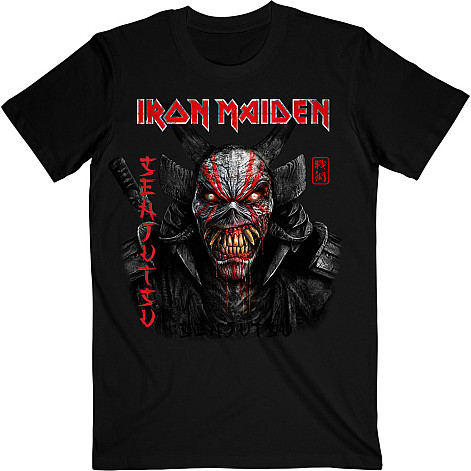 Iron Maiden koszulka, Senjutsu Black Cover Vertical Logo Black, męskie