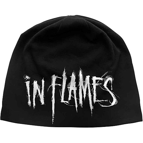 In Flames zimowa bavlněný czapka zimowa, Logo Black, unisex