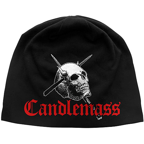 Candlemass zimowa czapka zimowa elastický, Skull & Logo Black