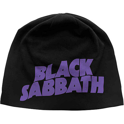 Black Sabbath zimowa czapka zimowa CO, Purple Logo JD Print Black, unisex