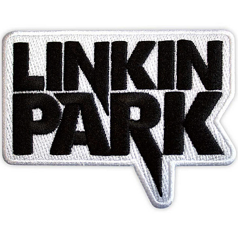 Linkin Park tkaná naszywka/nažehlovačka PES 95 x 70 mm, Black Logo