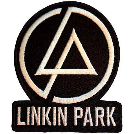 Linkin Park tkaná naszywka/nažehlovačka PES 83 x 100 mm, Concentric Text Logo