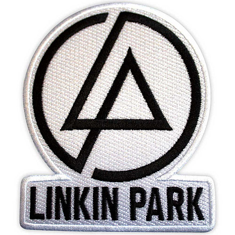 Linkin Park tkaná naszywka/nažehlovačka PES 83 x 100 mm, Concentric Text Logo