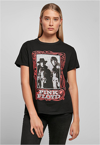 Pink Floyd koszulka, Logo Faces Girly Black, damskie