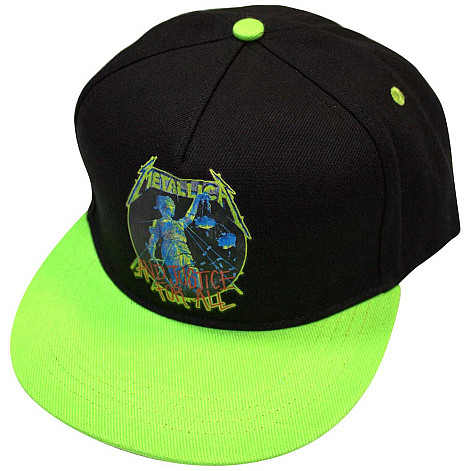 Metallica czapka z daszkiem snapback, And Justice For All Black & Green, uni