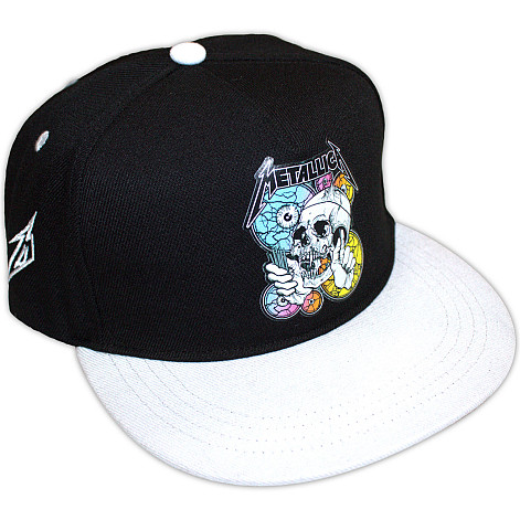 Metallica czapka z daszkiem snapback, The Shortest Straw Multi Eyes Black & Grey, uni