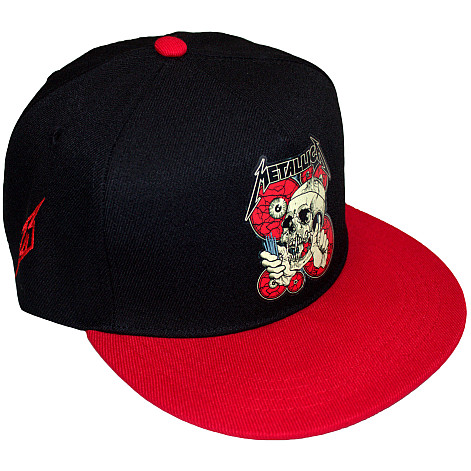 Metallica czapka z daszkiem snapback, The Shortest Straw Red Eyes Black & Red, uni