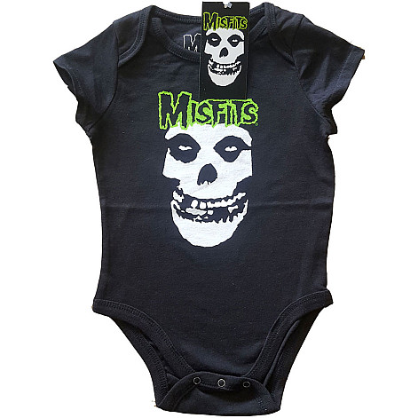 Misfits niemowlęcy body koszulka, Skull & Logo Black, dziecięcy