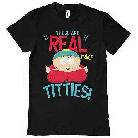 South Park koszulka, These Are Real Fake Titties Black, męskie